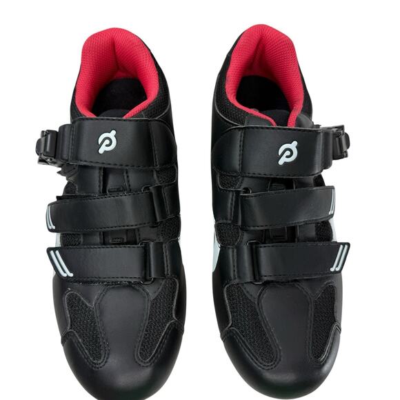 PELOTON PL-SH-B-45 Black Leather Low Top Cycling With Cleat Shoes Size 39 / US 8 - Picture 2 of 10